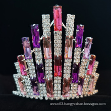 Purple And Pink Big Stones Crown